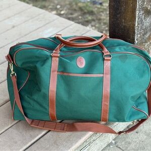 Polo by Ralph Lauren Green Travel Bag with Brown Straps